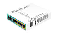 Маршрутизатор MikroTik RB960PGS "hEX PoE" (QCA9557 800 MHz, 128 MB RAM, (5) 10/100/1000, (1) SFP)