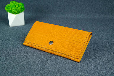 Жіночий гаманець Флай з натуральної шкіри колір Бруштин, відбиток №1