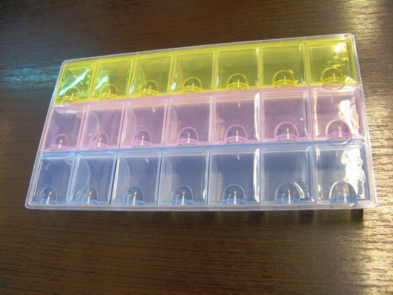 Органайзер для бісеру прямокутний (21 комірка), фото 1