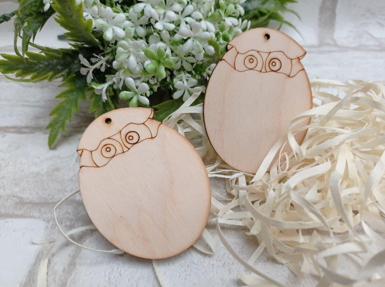 Яйце заготовка до Великодня, фанера 7х5 см, фото 1