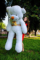 Великий плюшевий ведмедик плюшевий мішка 2 метри, білий м'який ведмедик, подарунок для дівчини, фото 4