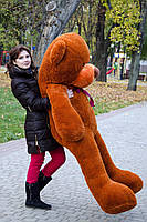 Великий плюшевий ведмедик плюшевий мішка 2 метри, коричневий м'який ведмедик, подарунок для дівчини, фото 5