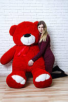 Великі плюшеві ведмедики 200 см Червоний, Ведмедики 2 метри, подарунок для дівчини на день народження, фото 3
