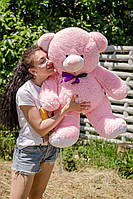 Рожевий плюшевий ведмедик плюшевий мішка Томмі 100 см найкращий подарунок, М'яка плюшева іграшка, фото 4