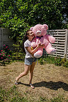 Рожевий плюшевий ведмедик плюшевий мішка Томмі 100 см найкращий подарунок, М'яка плюшева іграшка, фото 8