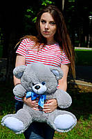 Плюшевий ведмедик плюшевий мішка 65 см сірий, Подарунок для дівчини, дітям, фото 3