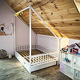 Дитяче ліжечко-будиночок з дерева (з Вільхи/Липи/Ясеня) "Губка Боб", фото 2