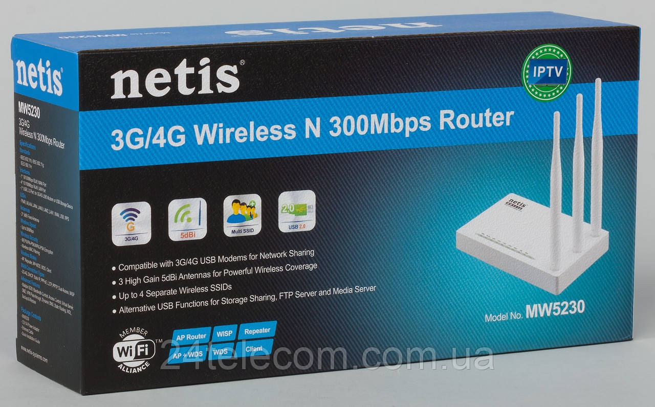 Комплект беспроводного 3G/4G/LTE интернета для дома Netis MW5230+мобильный роутер-модем Huawei E8372h-153 - фото 3 - id-p1348396454