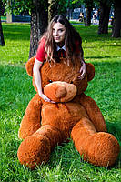 Великий плюшевий ведмедик плюшевий мішка 2 метри, коричневий м'який ведмедик, подарунок для дівчини, фото 3