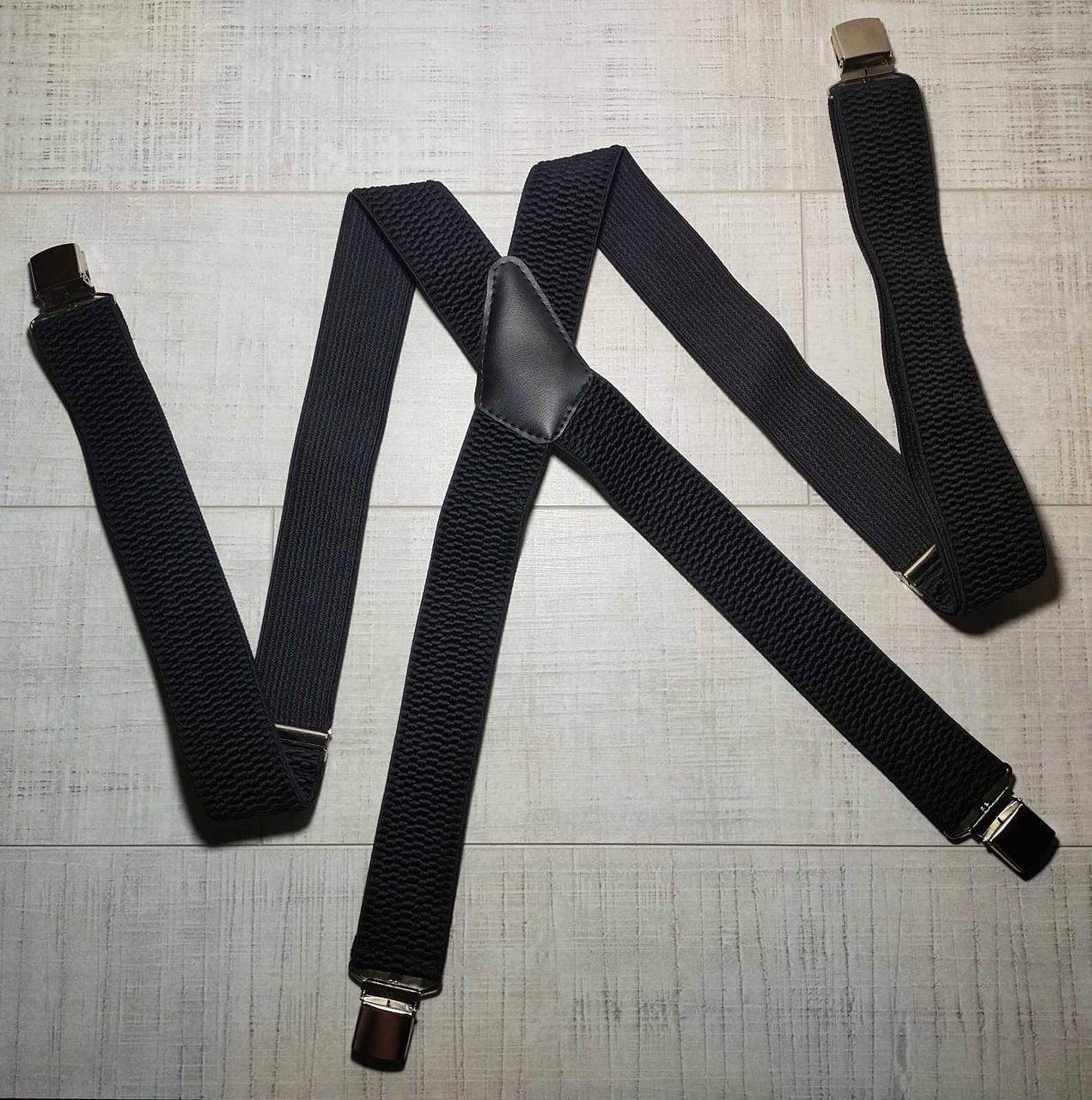 Підтяжки чоловічі батальні (чорний) 40 мм X
