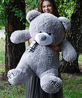 М'який плюшевий ведмедик плюшевий мішка 1.2 метра для подарунка, сірий, фото 3