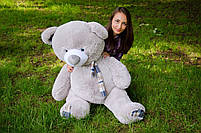 М'який плюшевий ведмедик плюшевий мішка 1.2 метра для подарунка, сірий, фото 5