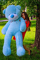 Медведь большой плюшевый 1,8 м, мягкий мишка для подарка, голубой