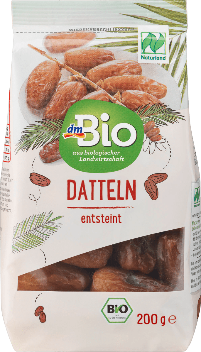 Органічні сушені фініки без кісточок dm Bio Datteln, 200 г