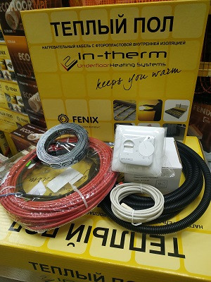 4м2 Тепла підлога (3.2 -4 м2) IN-THERM ECO 640W Fenix нагрівальний двожильний кабель