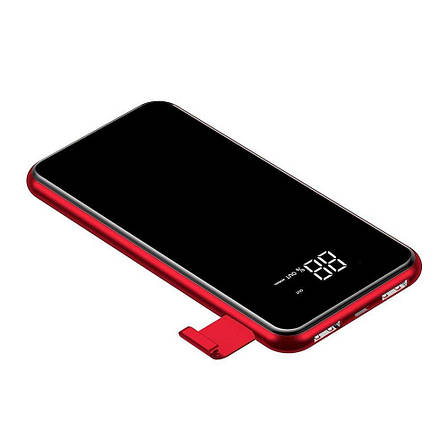 УМБ Power Bank (зовнішній акумулятор) для телефону Baseus БЗП 8000 мАг Чорний/ Червоний (PPALL-EX09), фото 1