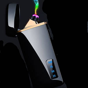 Електроімпульсна USB запальничка HL-108 подвійна перехресні змійка, фото 1