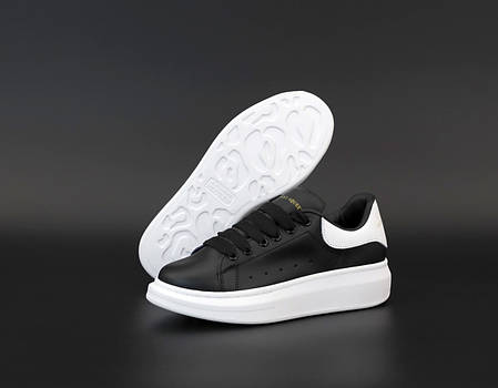 Жіночі кросівки Alexander McQueen HI Black. Чорні. ТОП Репліка ААА класу., фото 2