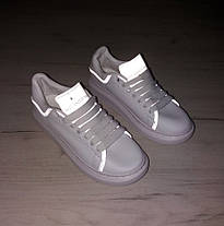 Жіночі кросівки Alexander McQueen HI Black. Чорні. ТОП Репліка ААА класу., фото 2