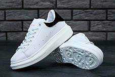 Чоловічі кросівки Alexander McQueen HI Black. Чорні. ТОП Репліка ААА класу., фото 3