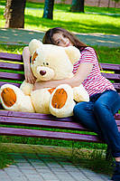 Плюшевий ведмедик плюшевий мішка м'яка іграшка Потап 90 см Персиковий, фото 4