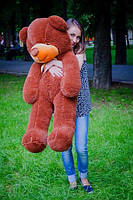 Плюшевий ведмедик М'яка іграшка Рафаель 120 см Шоколадний, фото 3