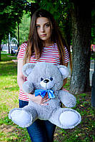 Плюшевий ведмедик М'яка іграшка Томии 65 см Сірий, фото 4