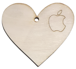 Фігурка фанерна — Серце з i-Яблуком, Мені подобається Apple AS-4724, В-0150
