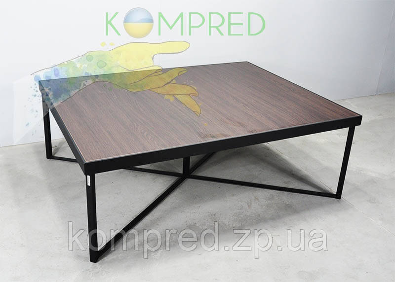 Стіл металевий великий для бару 1400х1400х400мм Kompred OL352, фото 1