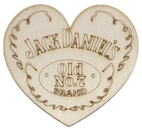 Фигурка фанерная - Сердце Jack Daniel's 8 х 7,5 см AS-4711, В-0335