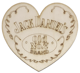 Фігурка фанерна — Серце Jack Daniel's 8 х 7,5 см AS-4711, В-0335
