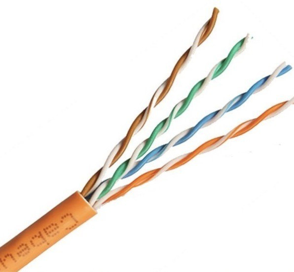 OK-net КПВонг-HF-ВП (250) 4*2*0,57 U/UTP-cat.6 Лан-кабель, вогнестійкий, 100 МГц, 305 м