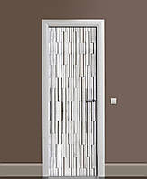 Виниловая наклейка на дверь Абстракция Металл ПВХ пленка с ламинацией 65*200см Текстуры Серый