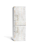 Наклейка на холодильник Старе дерево Прованс (плівка ПВХ з ламінацією) 60*180см Текстури Сірий