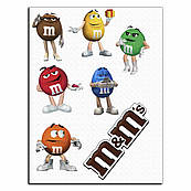 M and Ms вафельная картинка