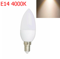 Светодиодная лампа 9Вт E14 свеча C37 4000K LM3053