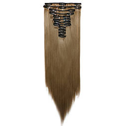 Штучне волосся на шпильках. Колір #68 Холодний русявий. Набір пасом