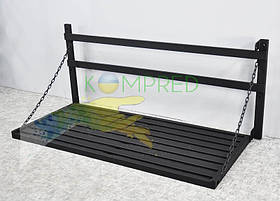 Лавка підвісна настінна 1500х500х500мм (на ціпку) Чорний Kompred OL367/1