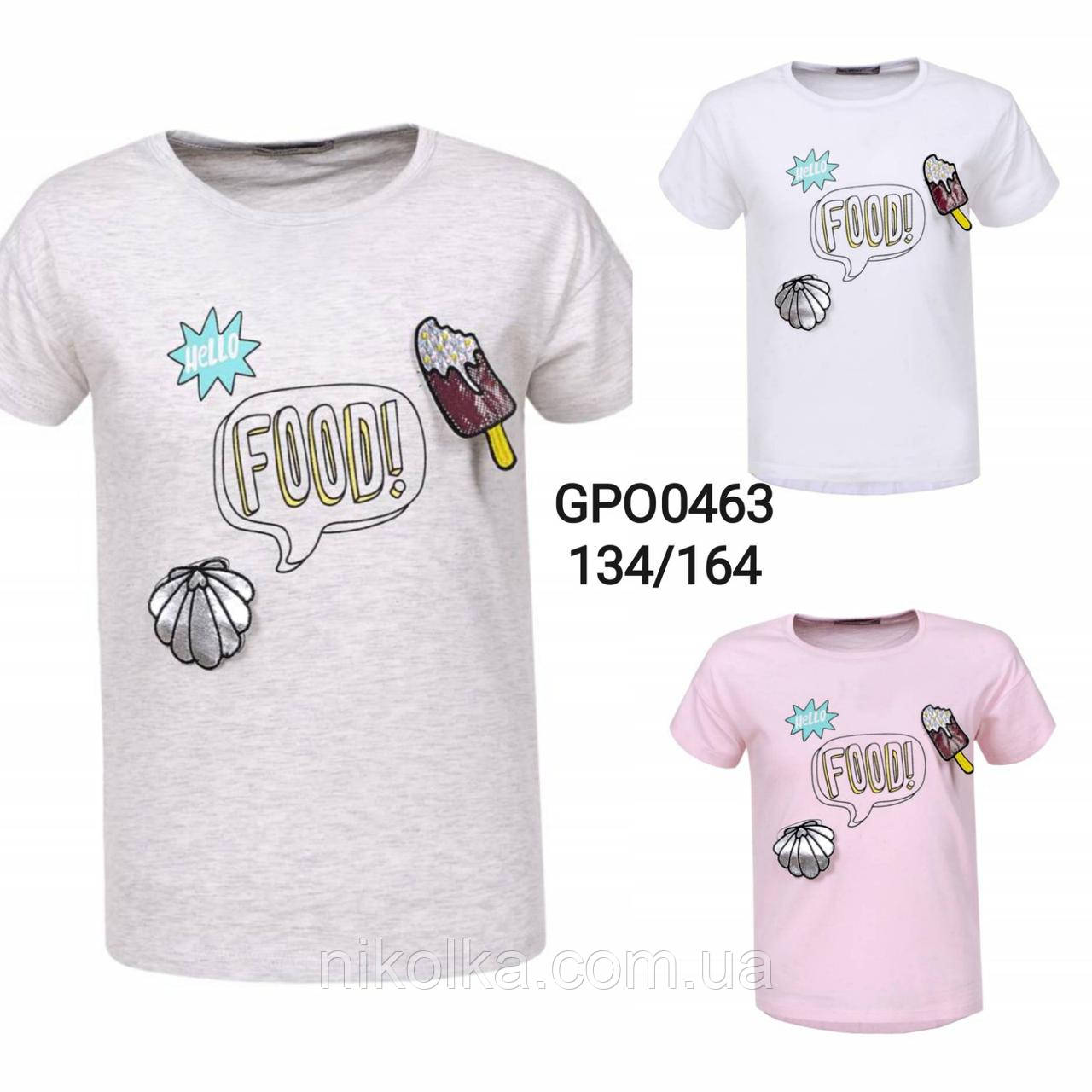 Футболка для дівчаток оптом, Glo-story, 134-164 см, арт. GPO-0463, фото 1