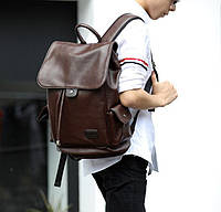 Модный городской черный коричневый офисный деловой мужской рюкзак ранець сумка коричневый