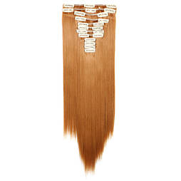 Штучне волосся на шпильках. Колір #27s Натуральний рудий. Набір пасом