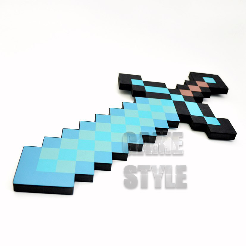 Піксельний алмазний меч Майнкрафт Minecraft Diamond Sword 60 см