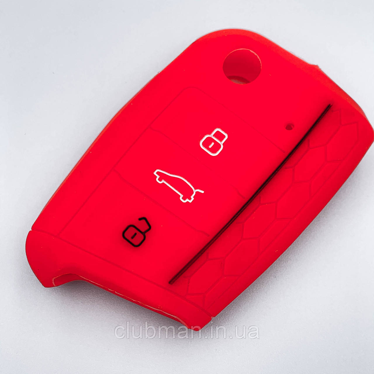 Силіконовий чохол для ключа VW Golf 7, Tiguan 2, Skoda Octavia A7, Seat Leon, червоний