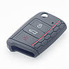 Силіконовий чохол для ключа VW Golf 7, Tiguan 2, SKODA Octavia A7, SEAT Leon - Чорний, фото 2