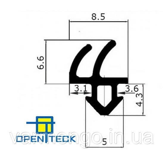 Ущільнювач Openteck притискний (чорний).