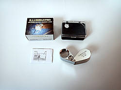 Лупа illuminated loupe 30x-21mm кишенькова