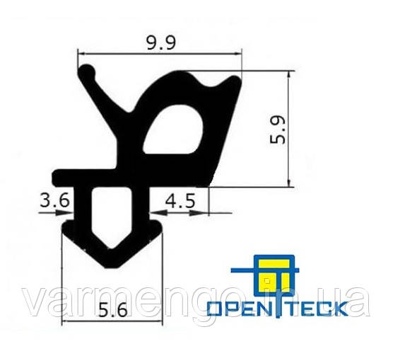 Ущільнювач Openteck для скла (чорний).