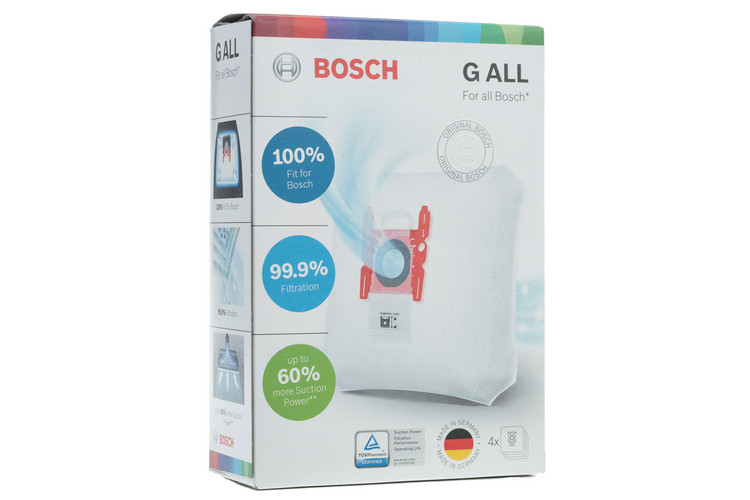 Комплект запасних мішків Type G ALL, пилозбірники для пилососа Bosch, Siemens 17000940 (BBZ41FGALL)