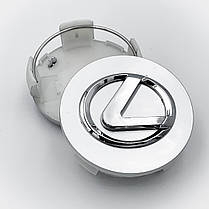 Ковпачок (заглушка) в литий диск LEXUS (Лексус) 62 мм Сріблястий (42603-30590), фото 2