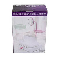 Косметик бокс Cosmetic rack with mirror White | Органайзер для косметики, фото 2
